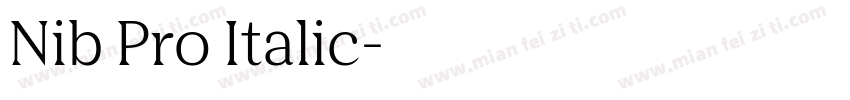 Nib Pro Italic字体转换